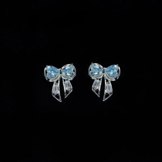 Bow Babe Sky Blue Studs