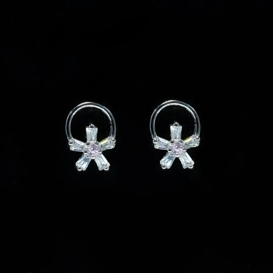 Crystal Flower Ring Stud