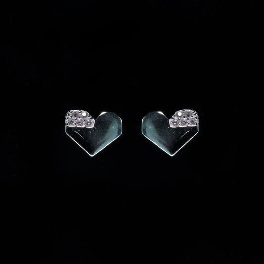Blush Spark Heart Earrings