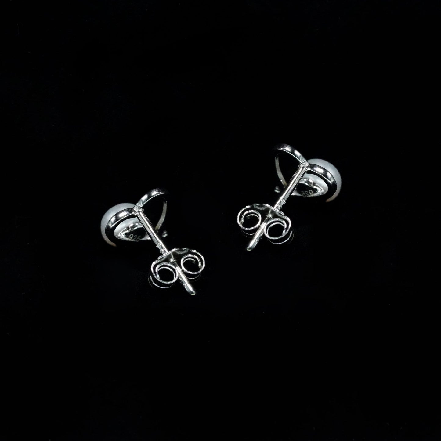 Delicate Pearl Heart Studs