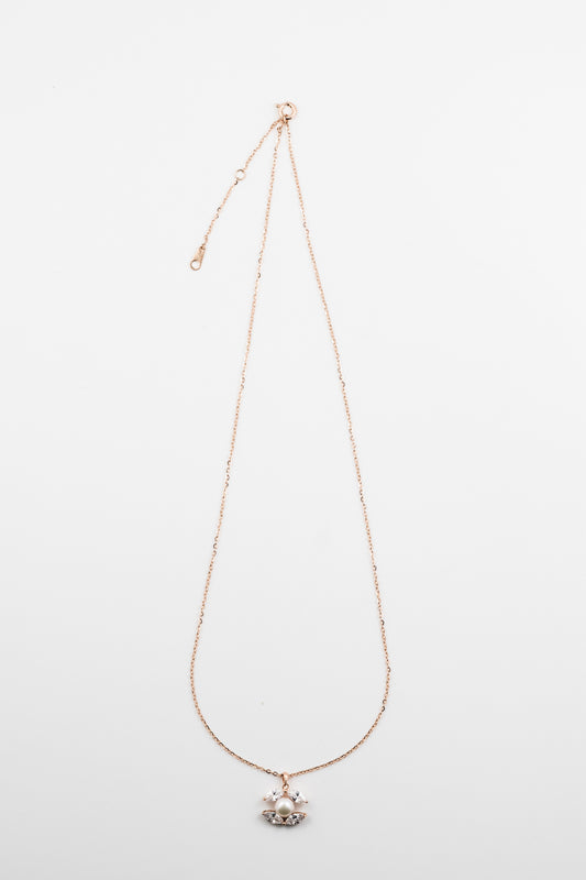 Rose Pearl Petal Necklace