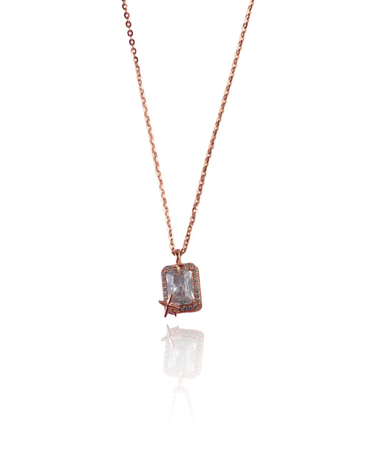 Twilight Spark Square Necklace