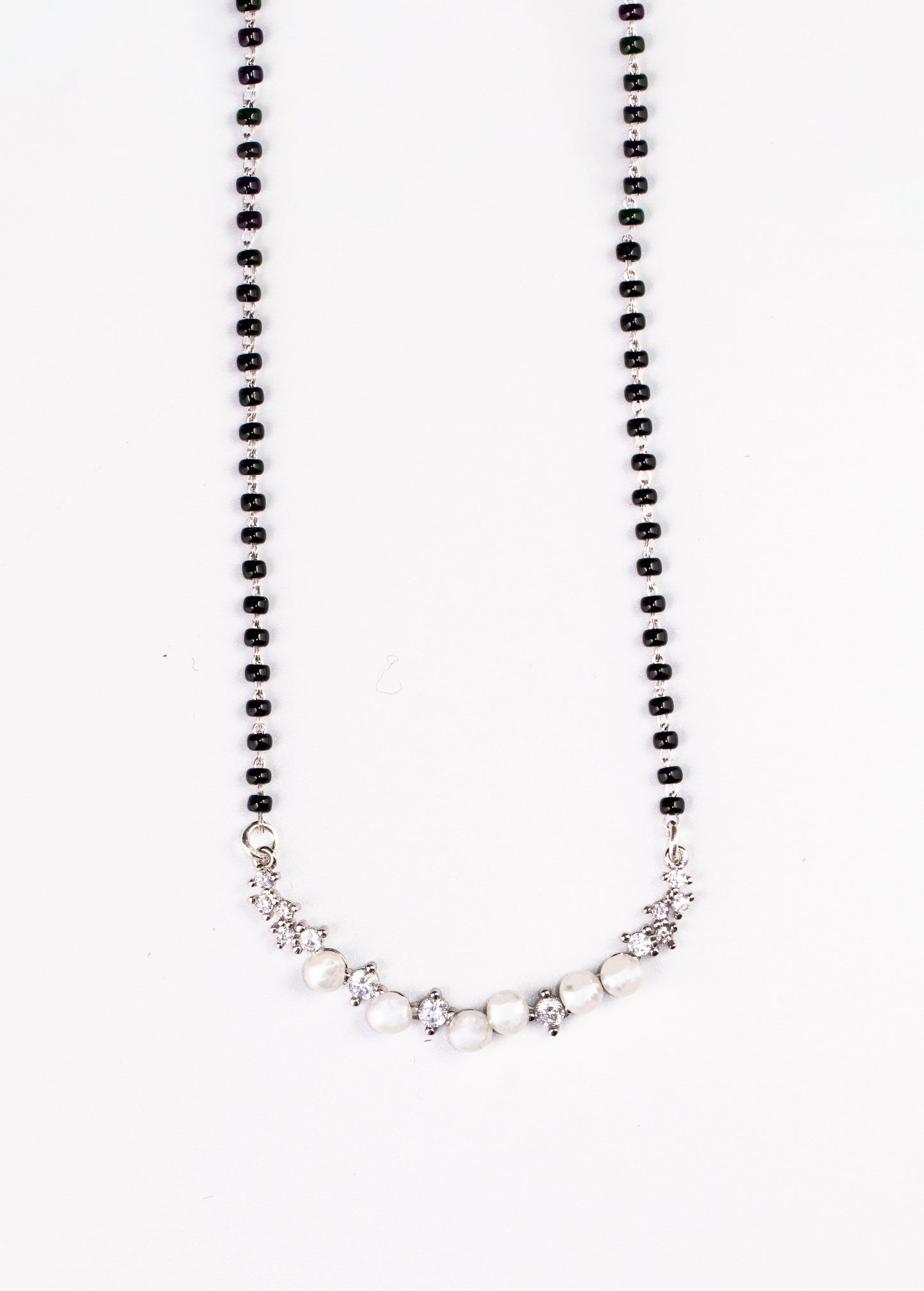 Pearl Line Diamond Spark Mangal Sutra