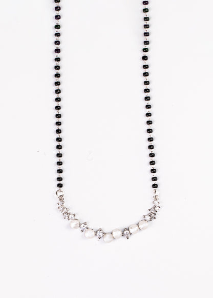 Pearl Line Diamond Spark Mangal Sutra
