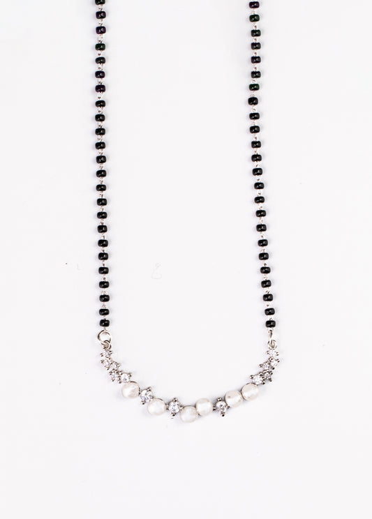 Pearl Line Diamond Spark Mangal Sutra