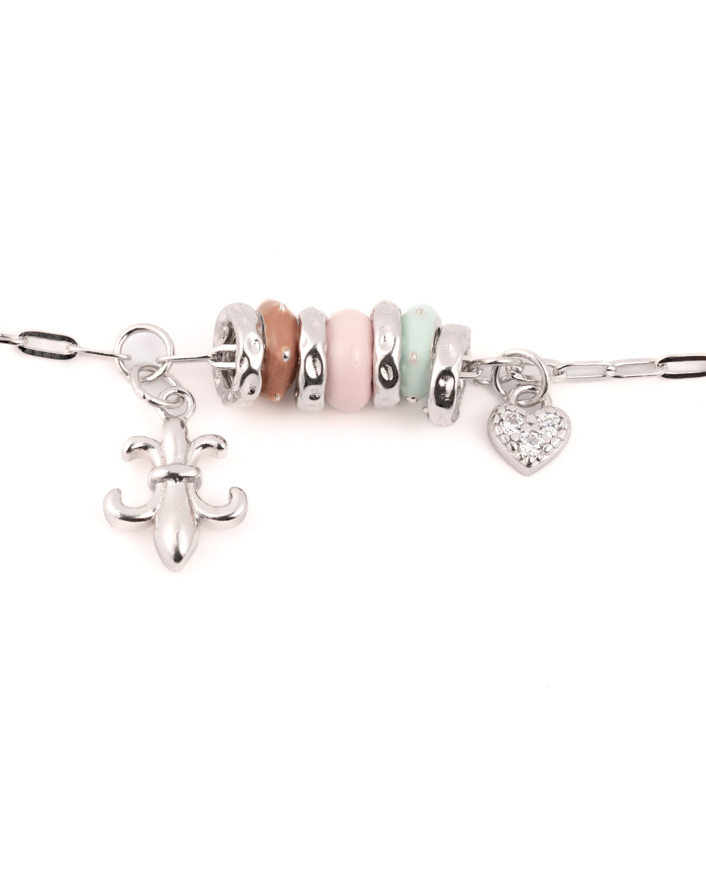 Pastel Candy Bead Charm Bracelet