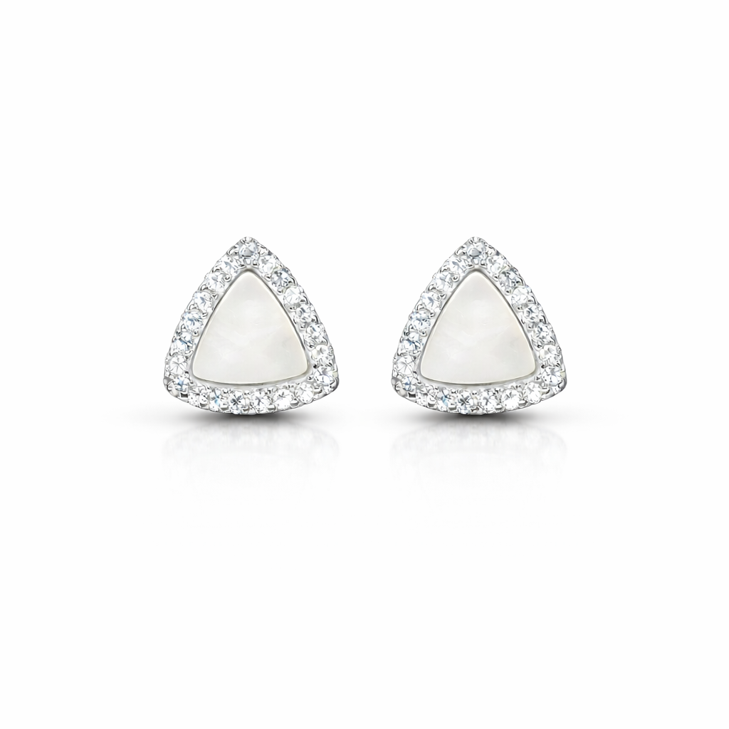 Minimal Luxe MOP Triangle Studs
