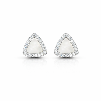 Minimal Luxe MOP Triangle Studs