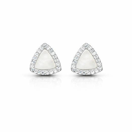 Minimal Luxe MOP Triangle Studs