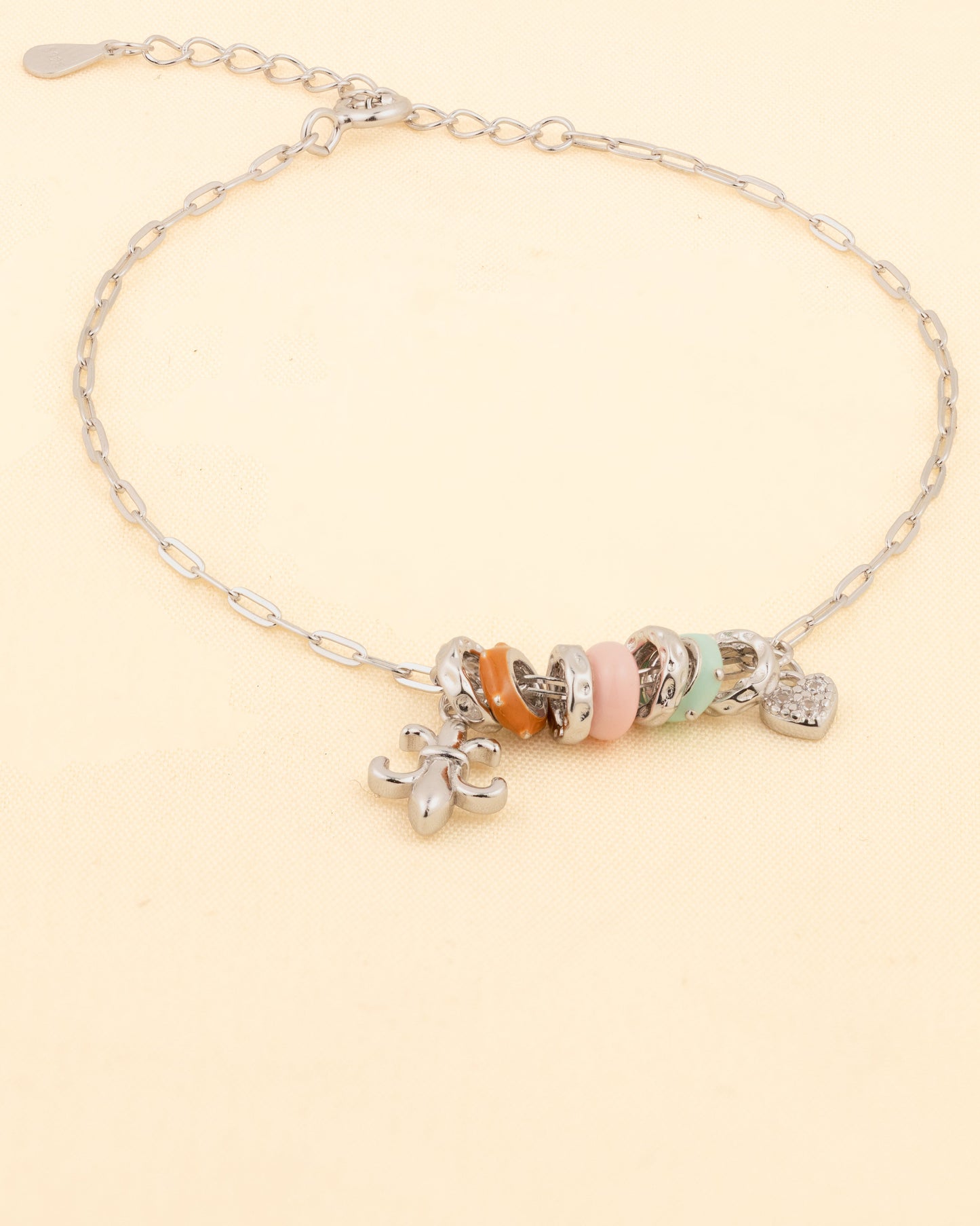 Pastel Candy Bead Charm Bracelet