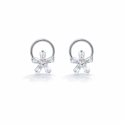Crystal Flower Ring Stud