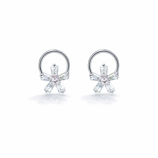 Crystal Flower Ring Stud