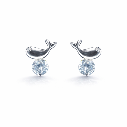 Little Whale Solitaire Studs