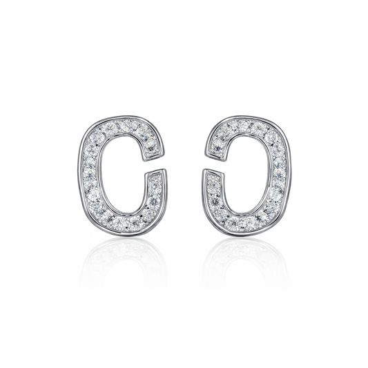 Seren Oval Spark Studs