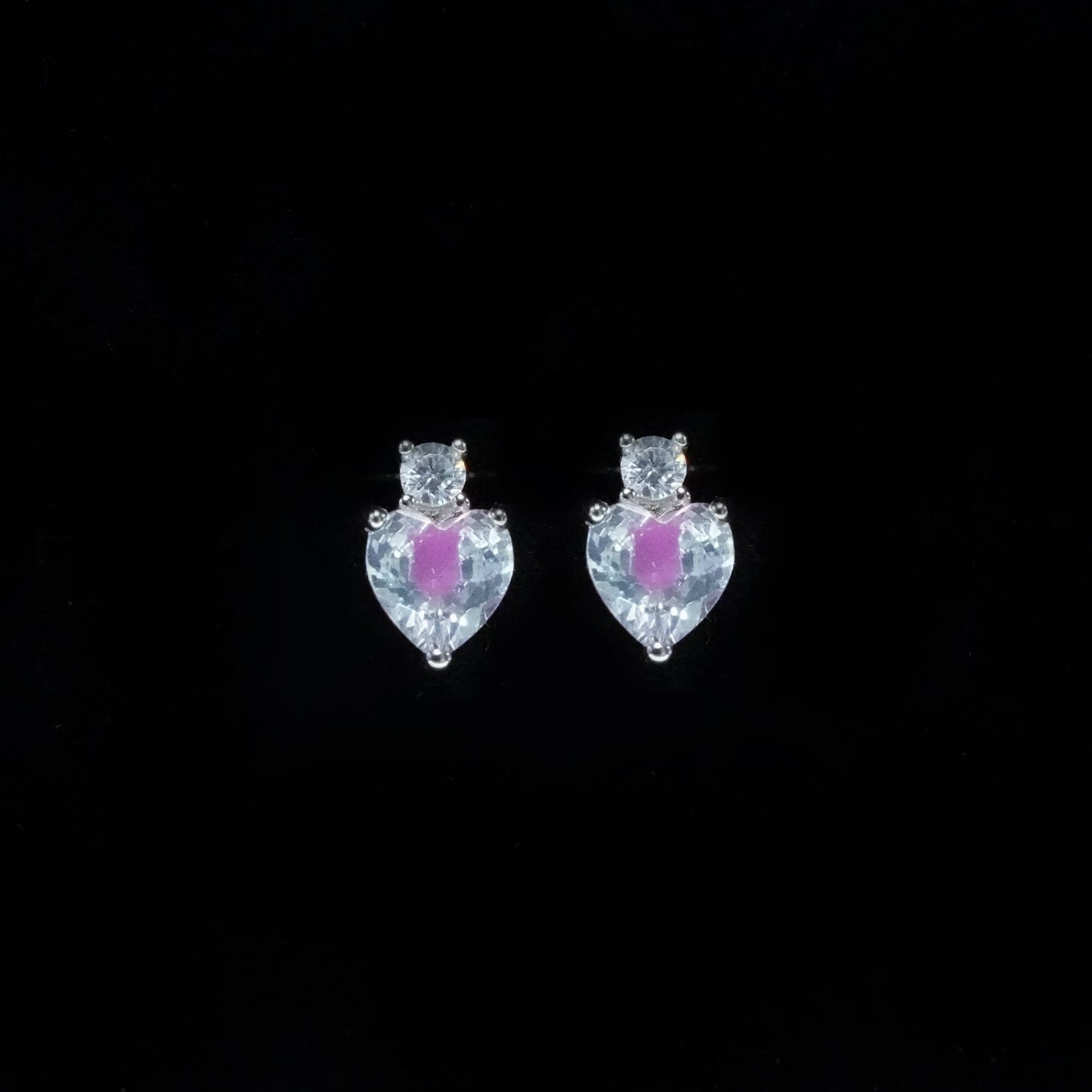 Celeste Heart Glow Studs
