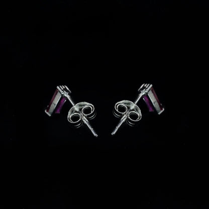 Rose Ruby Charm Studs