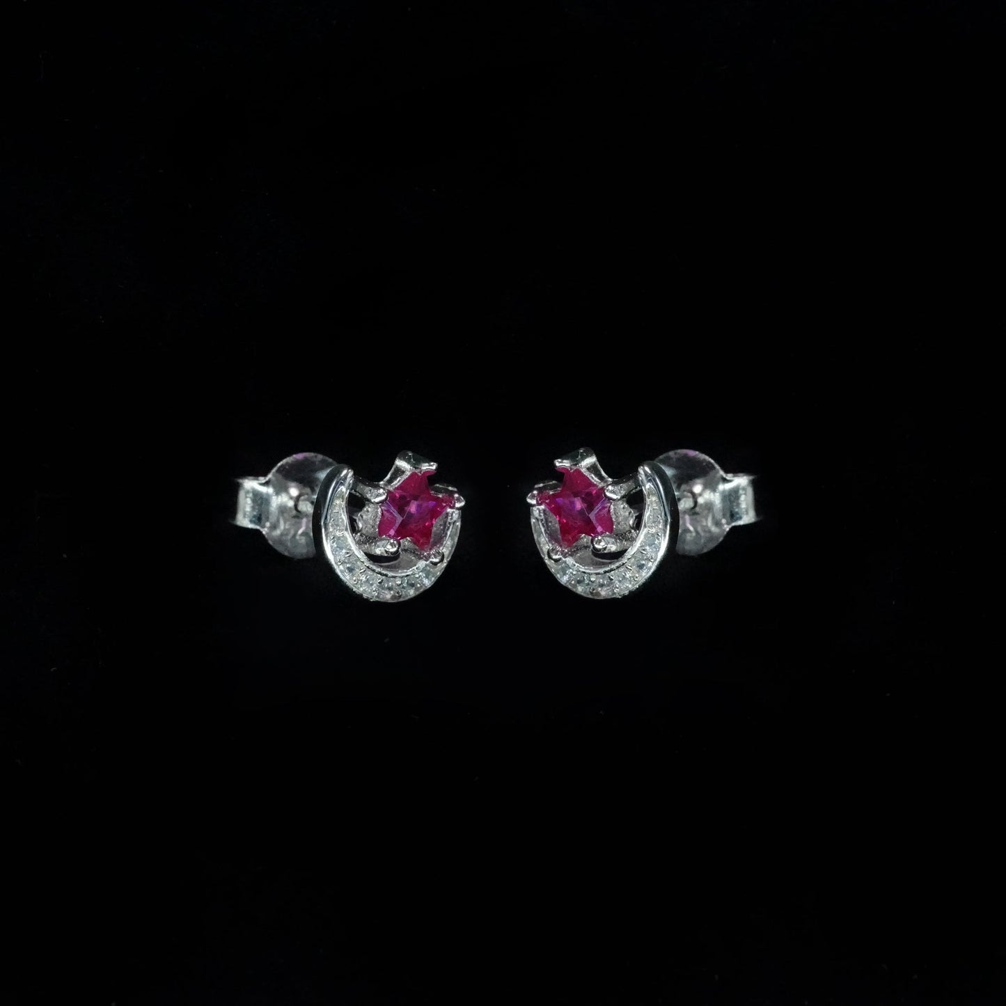 Ruby Star Moon Spark Stud