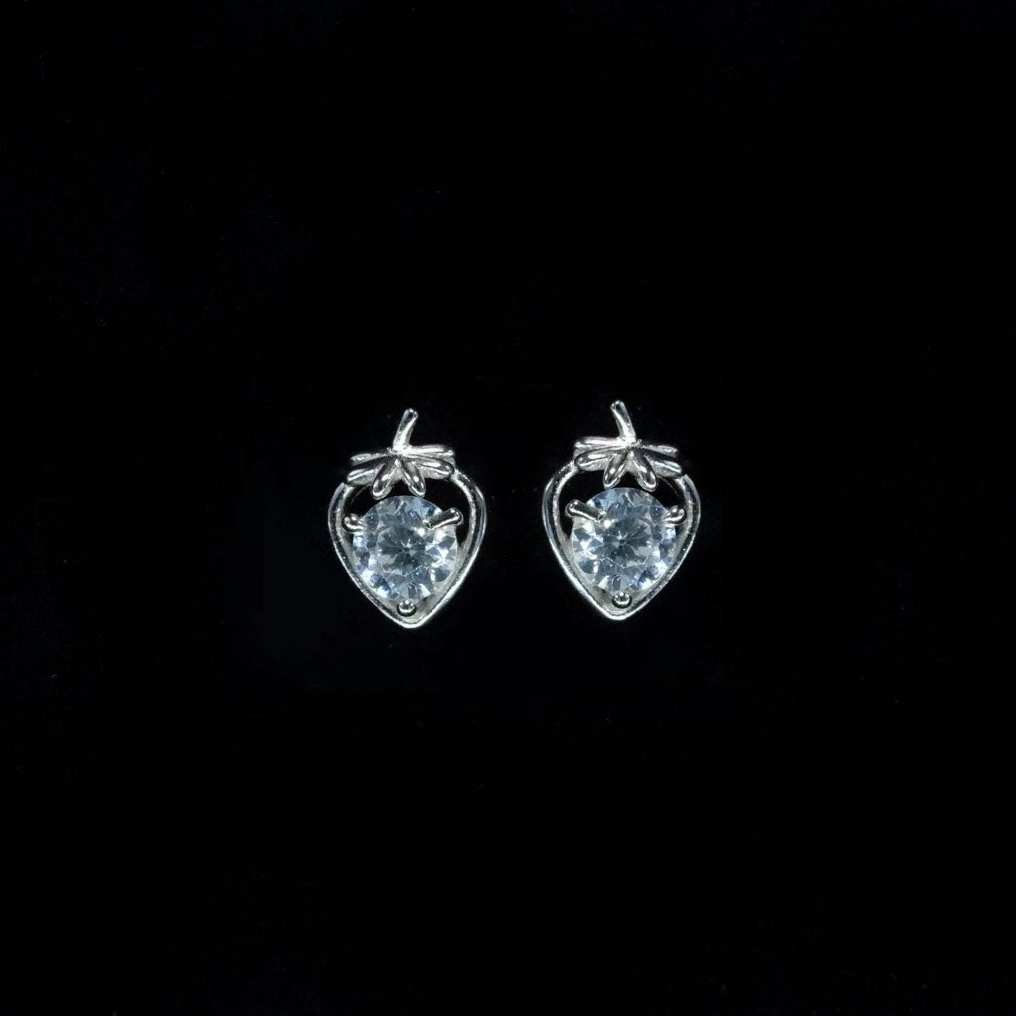 Delicate Strawberry Spark Stud