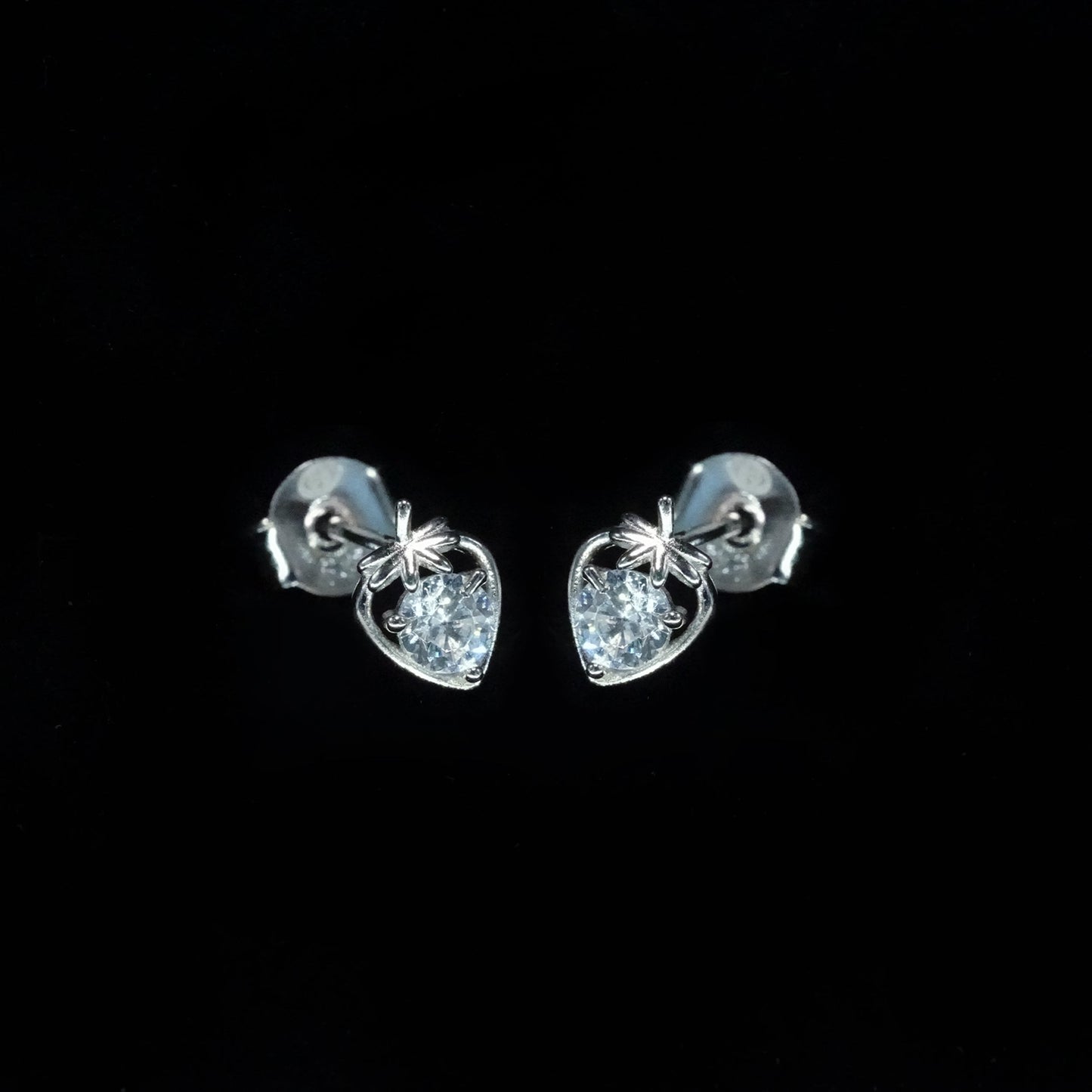 Delicate Strawberry Spark Stud