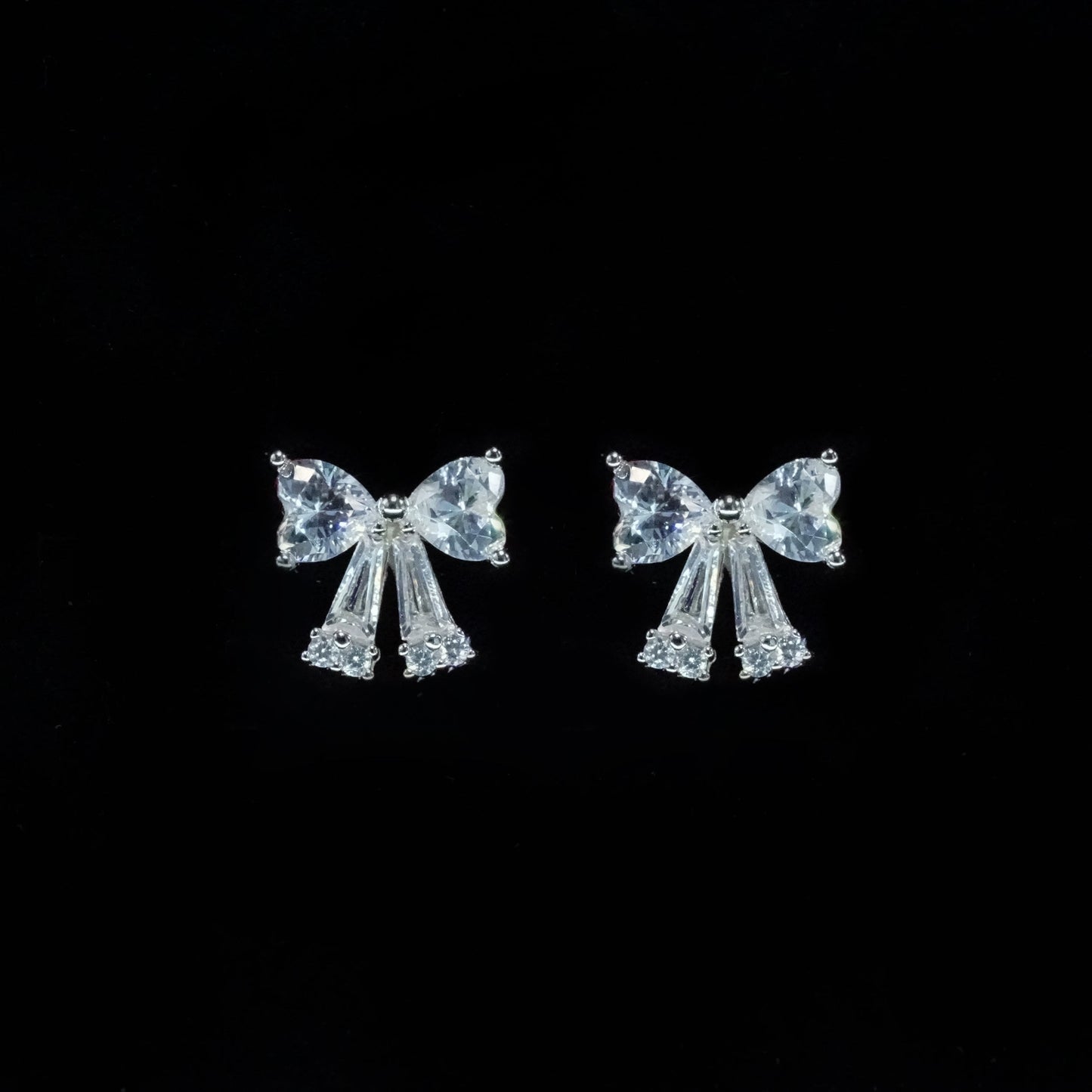 Crystal Bow Babe Studs