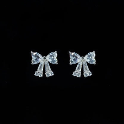 Crystal Bow Babe Studs