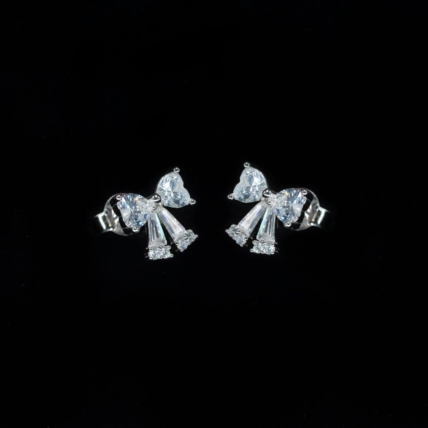 Crystal Bow Babe Studs