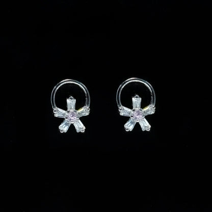 Crystal Flower Ring Stud