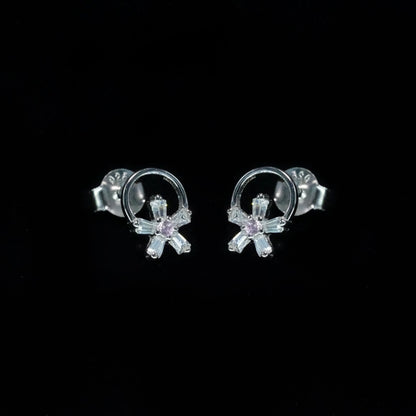 Crystal Flower Ring Stud