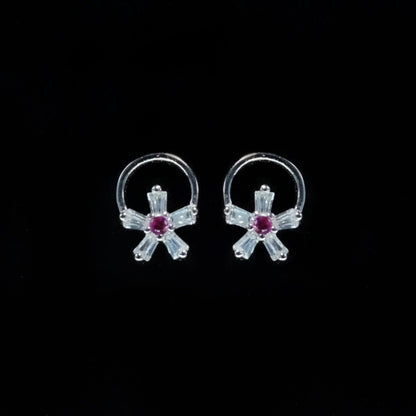 Ruby Bloom Stud Earrings