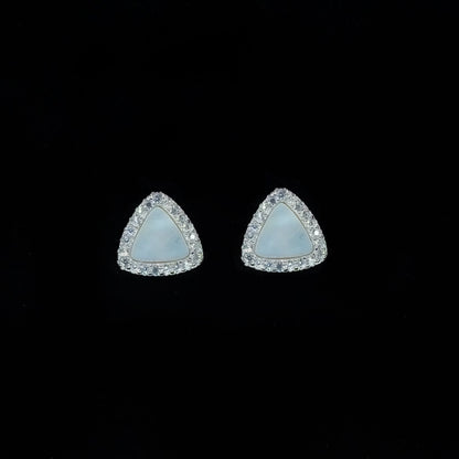 Minimal Luxe MOP Triangle Studs