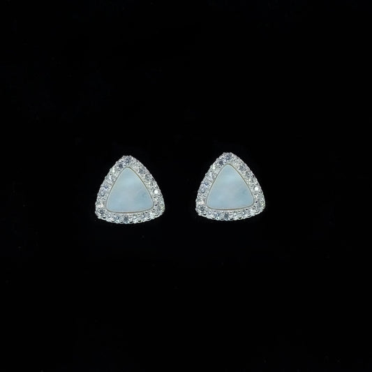 Minimal Luxe MOP Triangle Studs