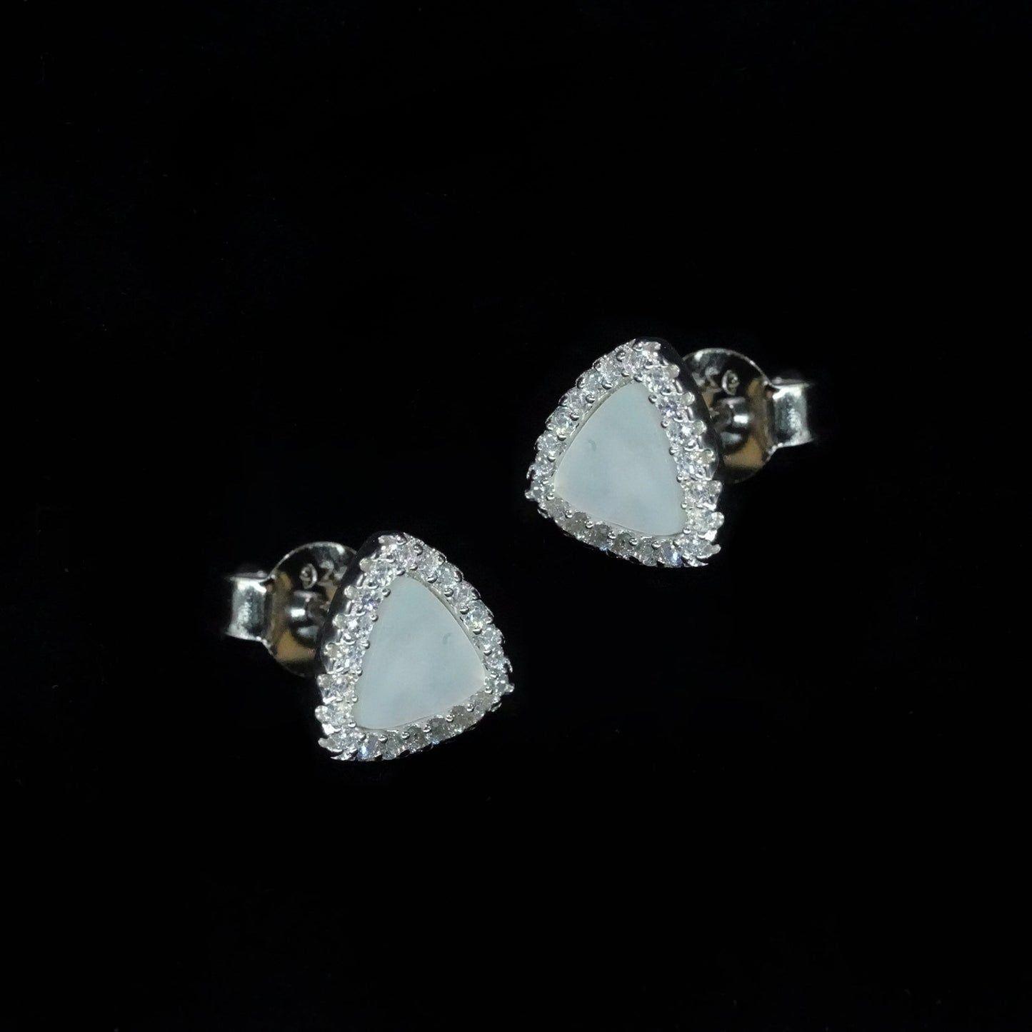Minimal Luxe MOP Triangle Studs