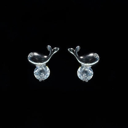 Little Whale Solitaire Studs