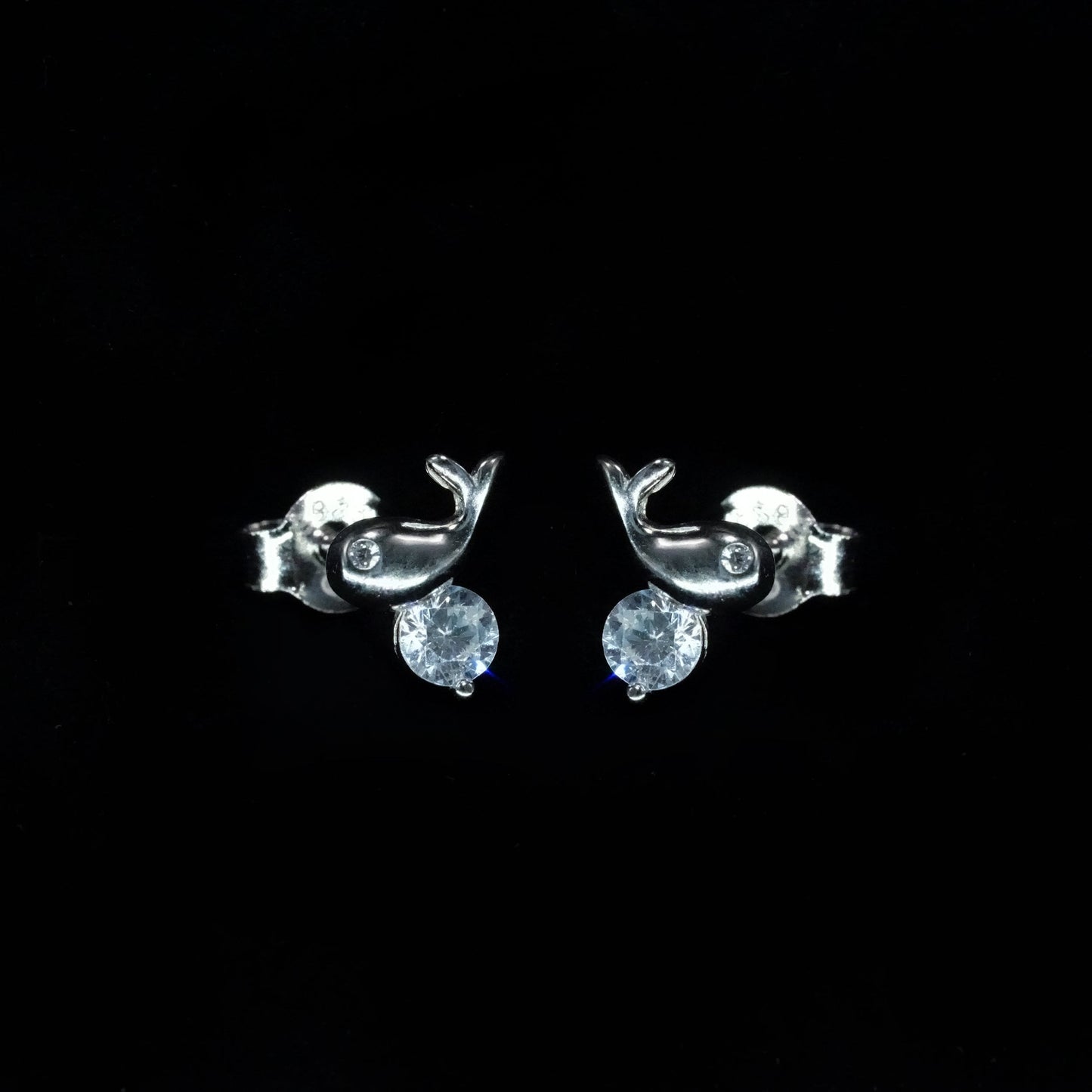 Little Whale Solitaire Studs