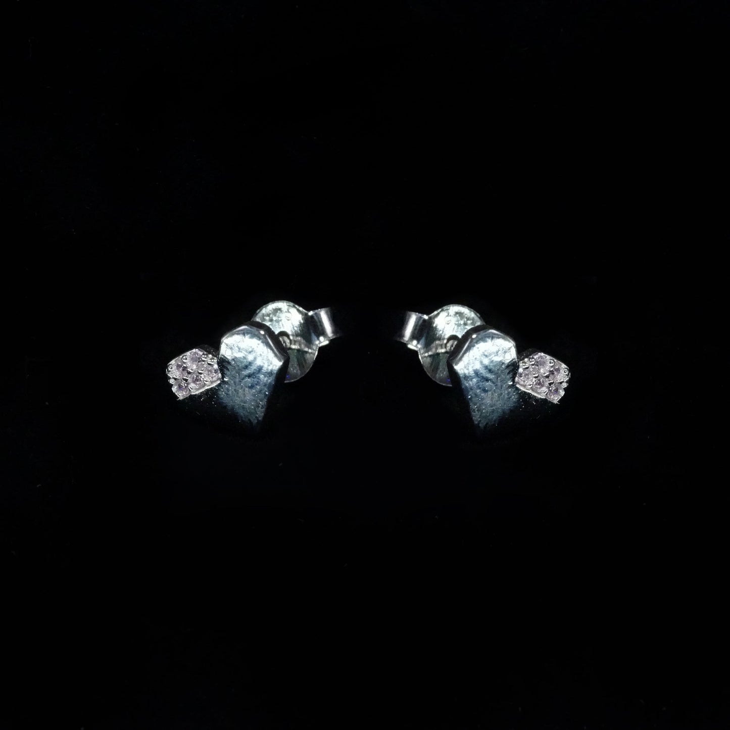Blush Spark Heart Earrings