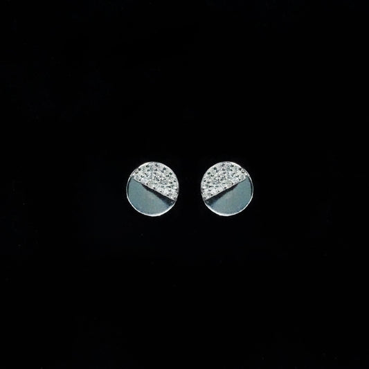 Half Spark Circle Studs