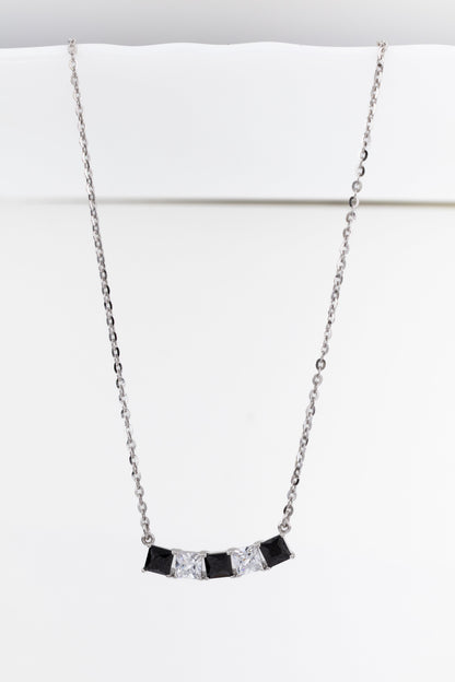 Midnight Prism Five-Stone Bar Necklace