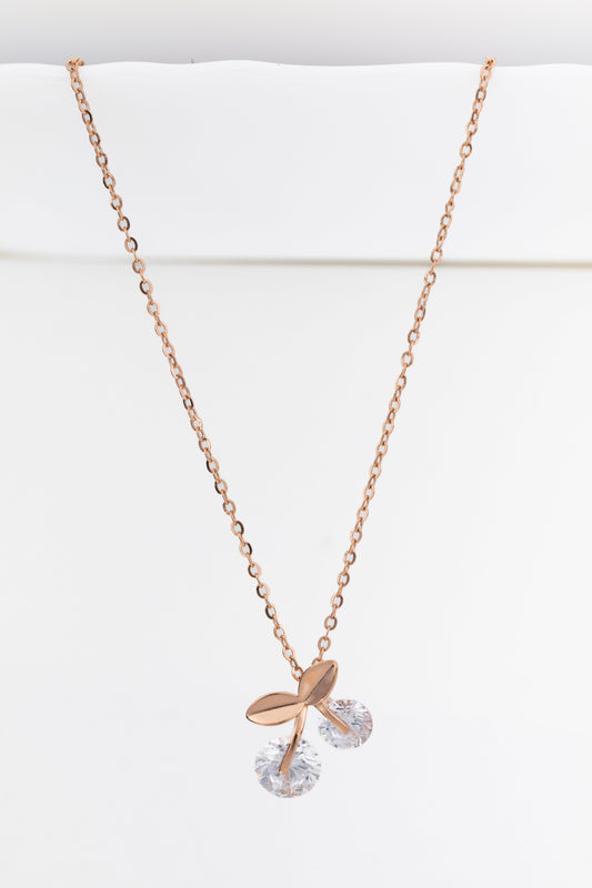 Cherry Shine Minimal Necklace