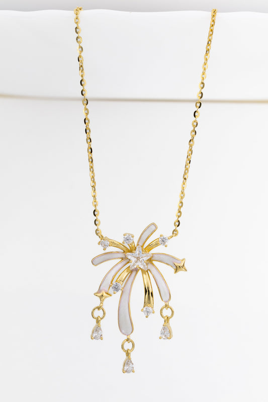 Starfall Enamel Drop Necklace