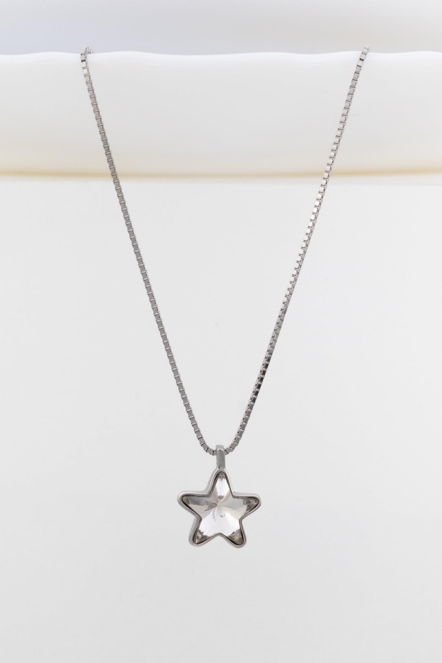 SparkStar Box Chain Pendant Necklace
