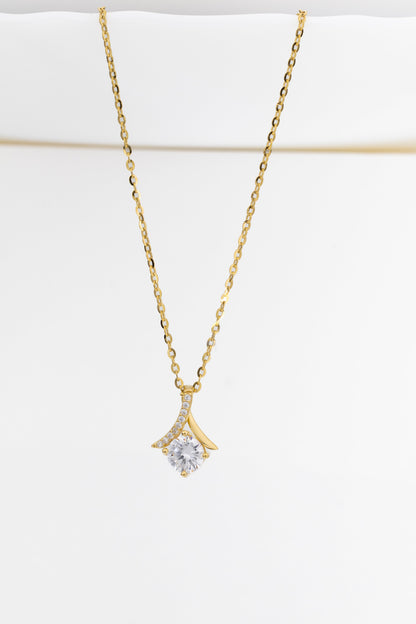 Solitaire Glow Swirl Necklace
