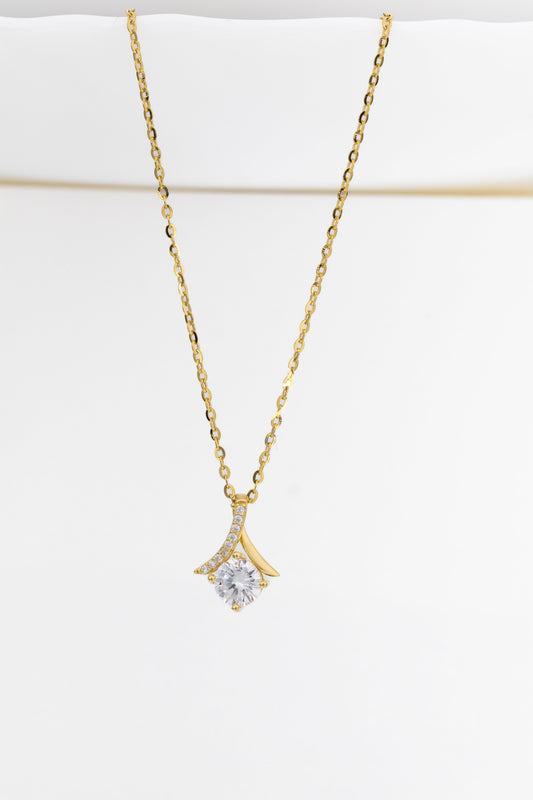 Solitaire Glow Swirl Necklace