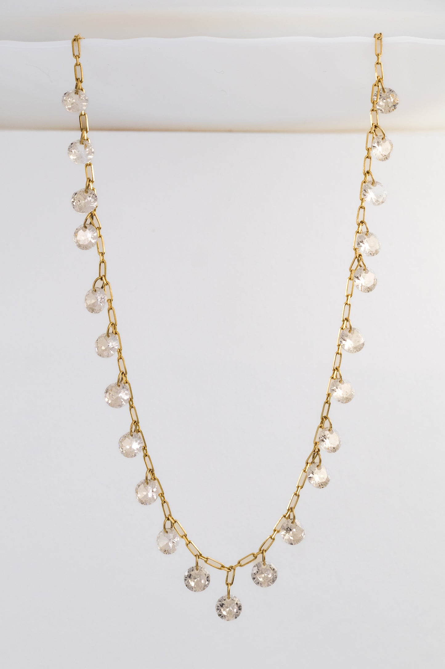 LuxeLink Crystal Charm Necklace