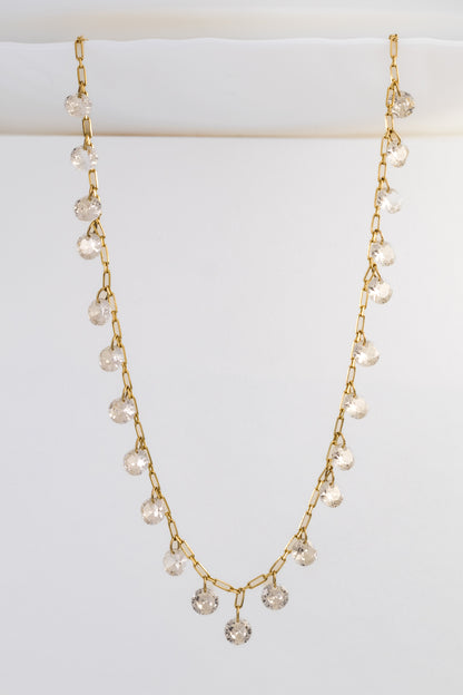 LuxeLink Crystal Charm Necklace
