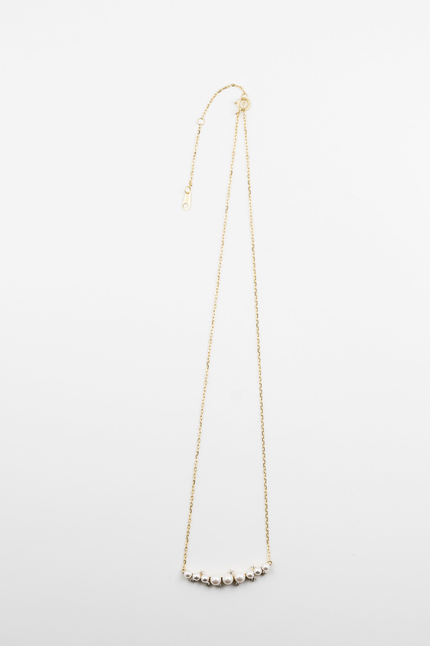 Pearl & Spark Curve Necklace