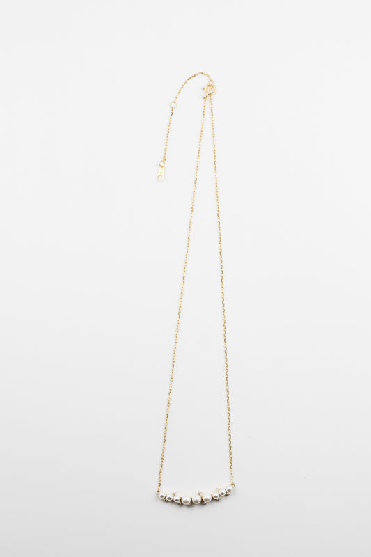 Pearl & Spark Curve Necklace