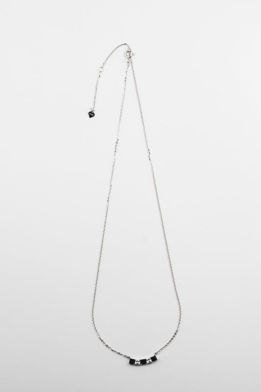 Midnight Prism Five-Stone Bar Necklace