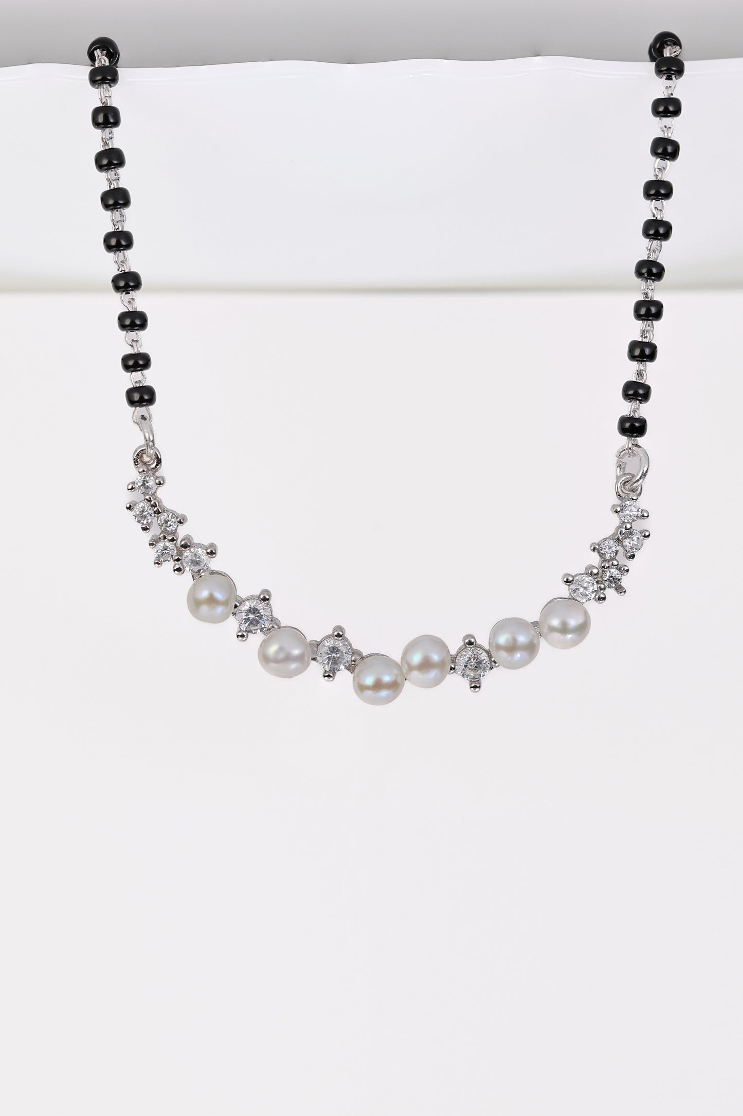 Pearl Line Diamond Spark Mangal Sutra