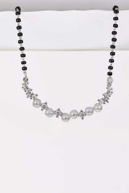 Pearl Line Diamond Spark Mangal Sutra