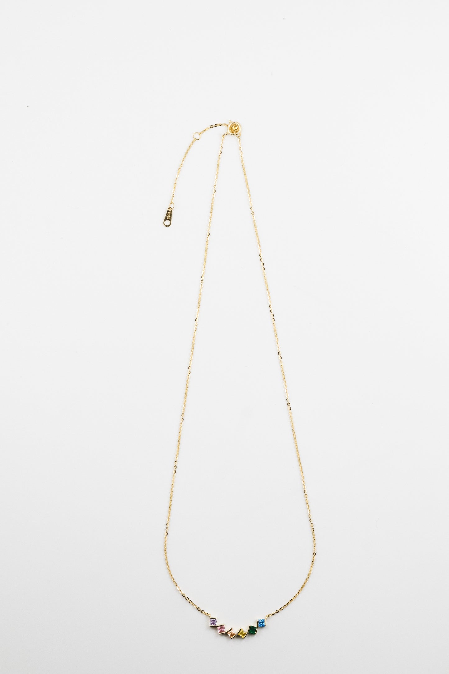 Rainbow Row Square Necklace